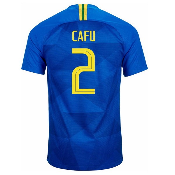 Camiseta Brasil 2ª Cafu 2018 Azul